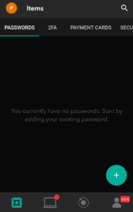 گذرواژه های Myki در برنامه